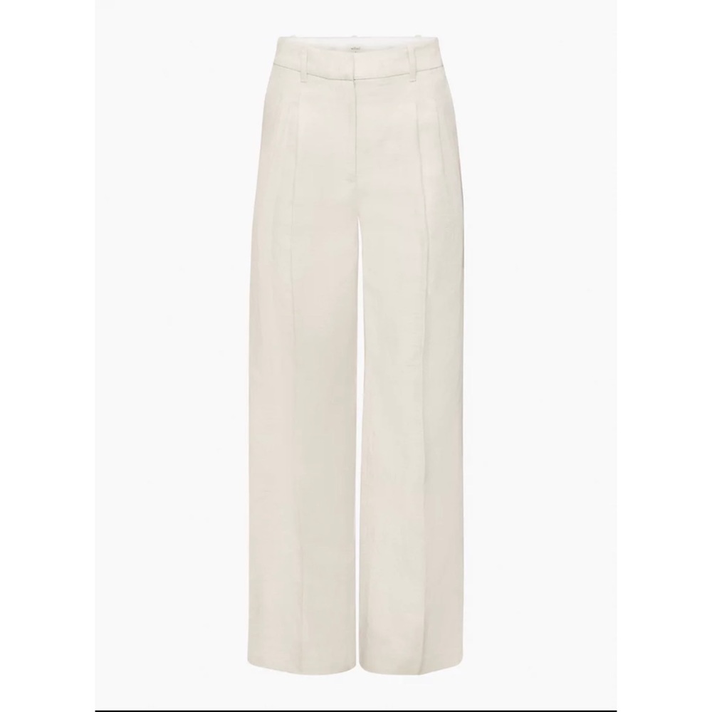 NWOT Wilfred Effortless Linen Pants - Natural Ecru Size 00